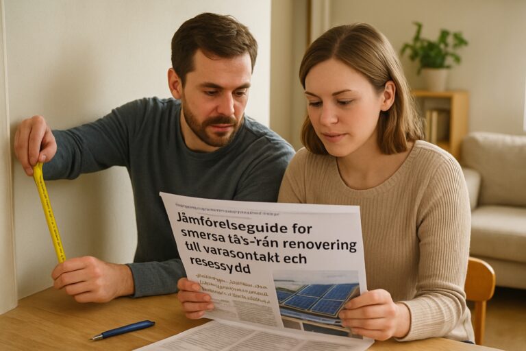 Jämförelseguide för smarta val: från renovering till vårdkontakt och reseskydd